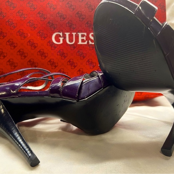 Guess- Purple Strappy Patent - Worn once on Carpet! 7M - Picture 4 of 8